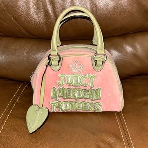*SOLD* Pink and green vintage Juicy Couture bowler bag